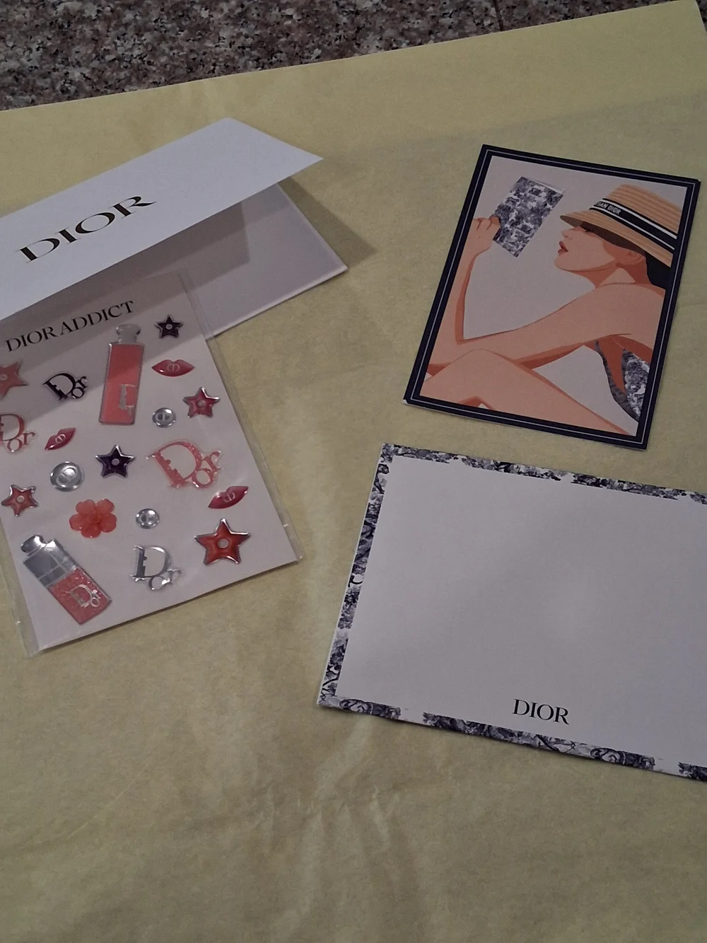 Dior Pink, Silver & Purple Lip and Star Sticker Sheet - Dior Addict